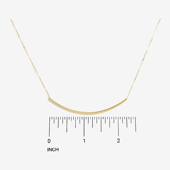 Made in Italy Womens 10K Gold 18 Inch Rolo Chain Necklace