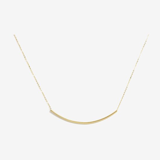 Made in Italy Womens 10K Gold 18 Inch Rolo Chain Necklace