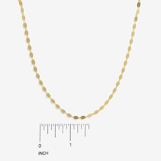 Made in Italy Womens 14K Gold 18 Inch Link Chain Necklace