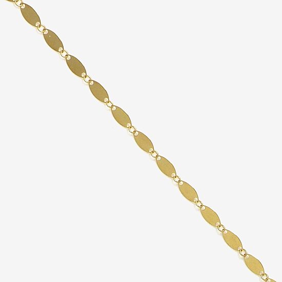 Made in Italy Womens 14K Gold 18 Inch Link Chain Necklace