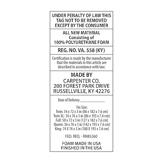 Isotonic® 3” 5-Zone Mattress Topper Featuring Isotonic®+ Memory Foam