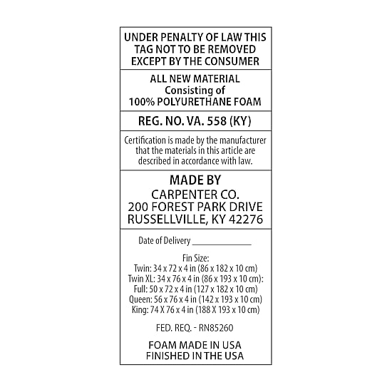 Isotonic® 4” 5-Zone Mattress Topper Featuring Isotonic®+ Memory Foam