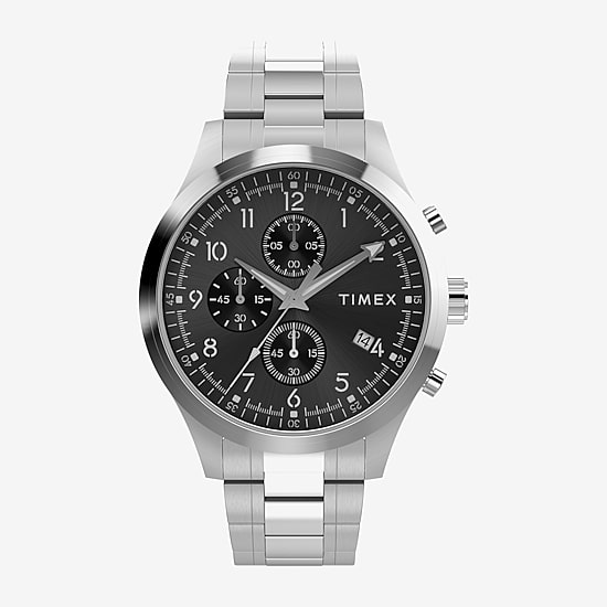 Timex Mens Silver Tone Stainless Steel Bracelet Watch Tw2y01400ji