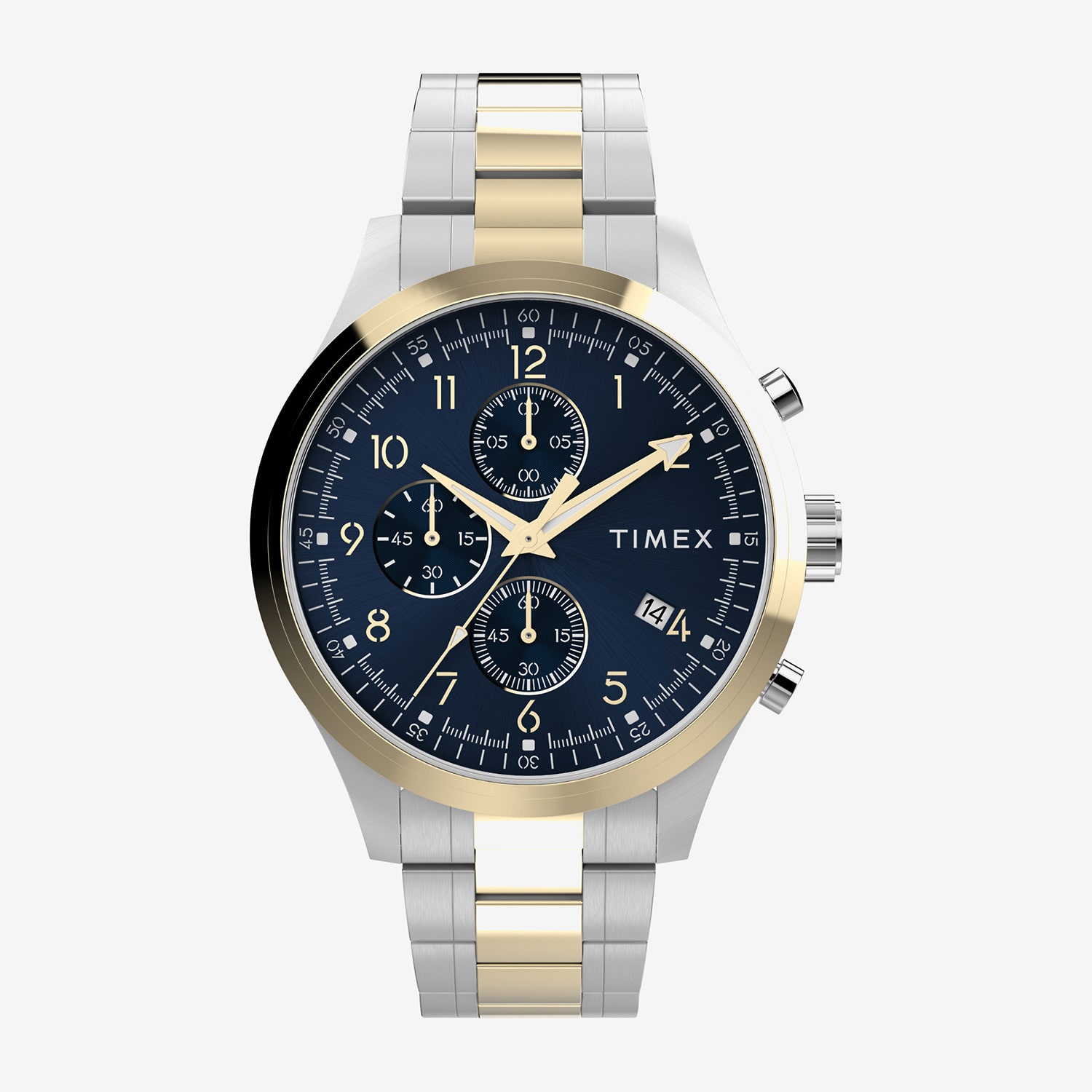 Timex Mens Two Tone Stainless Steel Bracelet Watch Tw2y01500ji