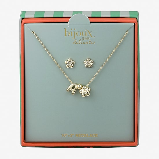 Bijoux Bar Delicates Womens Flower 2-pc. Jewelry Set