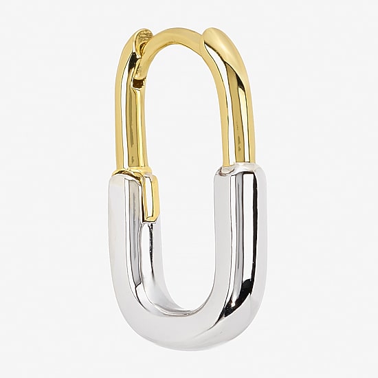 Silver Reflections Womens 21.1mm Rectangular Hoop Earrings