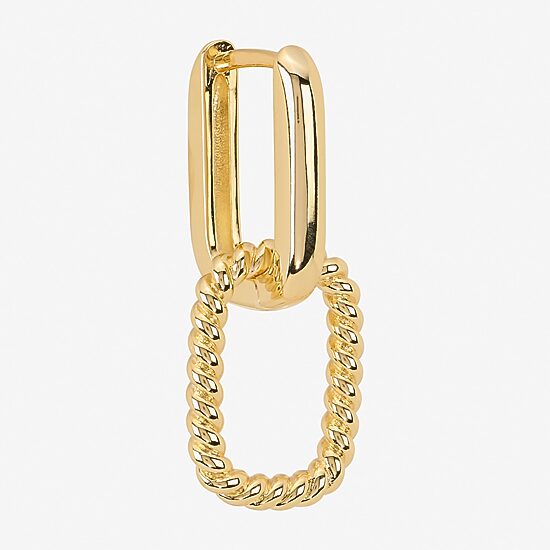 Silver Reflections Womens 14K Gold Over Brass Rectangular Drop Earrings