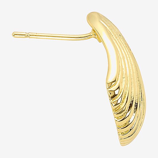 Silver Reflections Shell 14K Gold Over Brass 20.3mm Stud Earrings