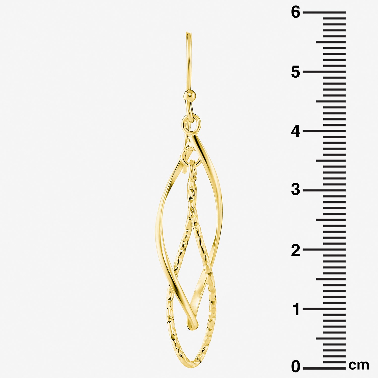 Silver Reflections Womens 18K Gold Over Brass Drop Earrings