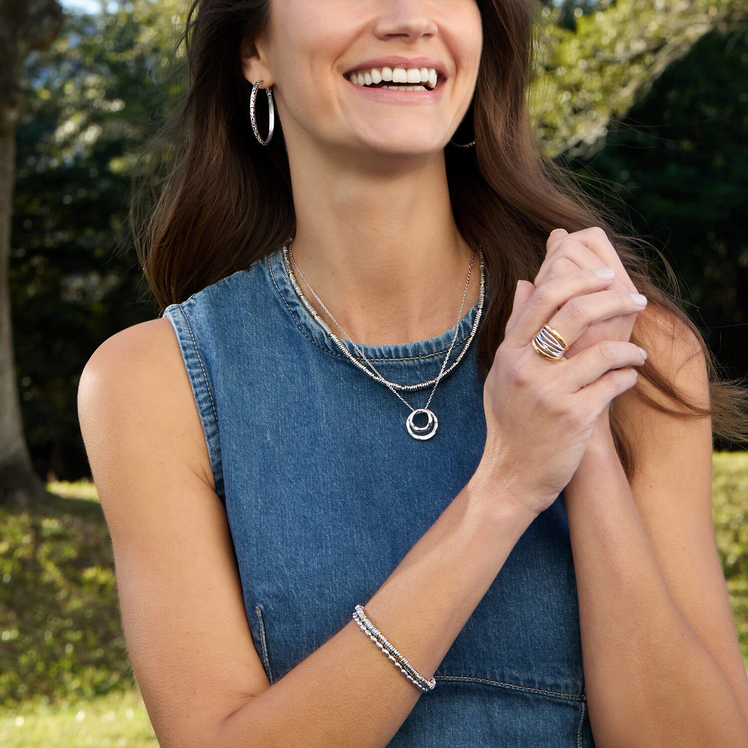 Silpada Womens Sterling Silver Beaded Bracelet