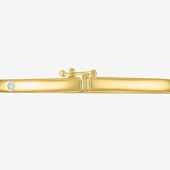Diamond Addiction (G-H / I1-I2) 1/10 CT. T.W. Lab Grown White Diamond Sterling Silver or 14K Gold Over Silver Bangle Bracelet