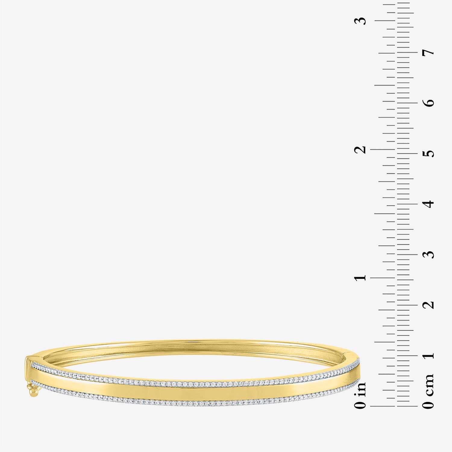 Diamond Addiction (G-H / Si2-I1) Womens 1/2 CT. T.W. Lab Grown White Sterling Silver Bangle Bracelet