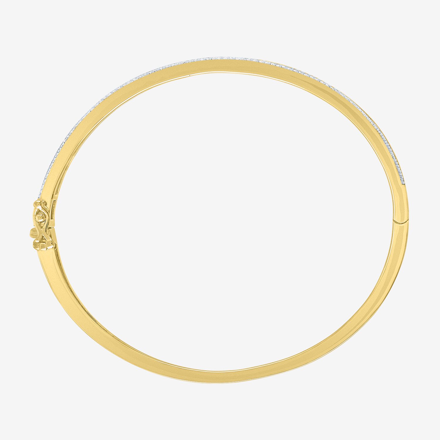 Diamond Addiction (G-H / Si2-I1) Womens 1/2 CT. T.W. Lab Grown White Sterling Silver Bangle Bracelet
