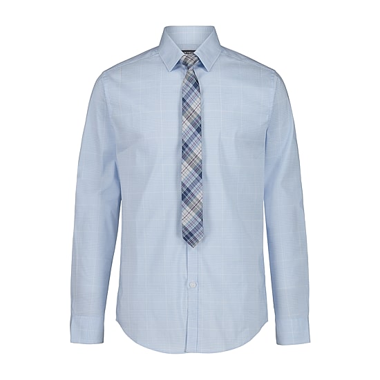 Van Heusen Little & Big Kid Boys Stretch Fabric Long Sleeve Point Collar Shirt + Tie Set
