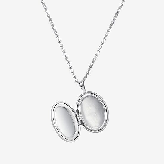 "Mom" Womens Sterling Silver 18 Inch Locket Necklace