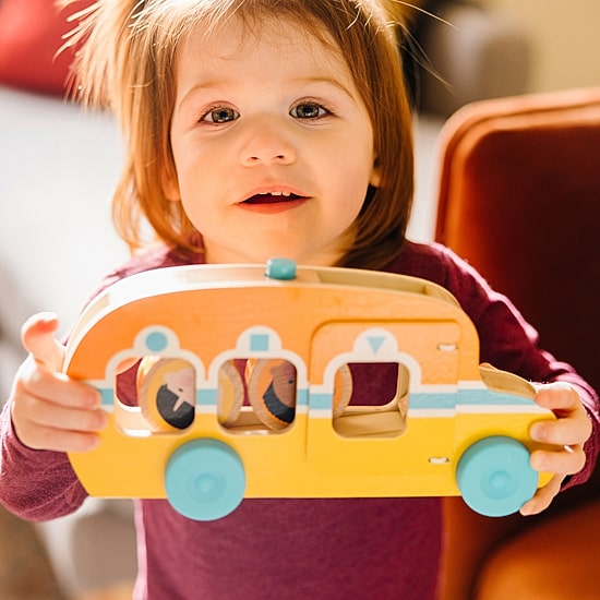 Melissa & Doug Go Tots Roll & Ride Bus Interactive Toy