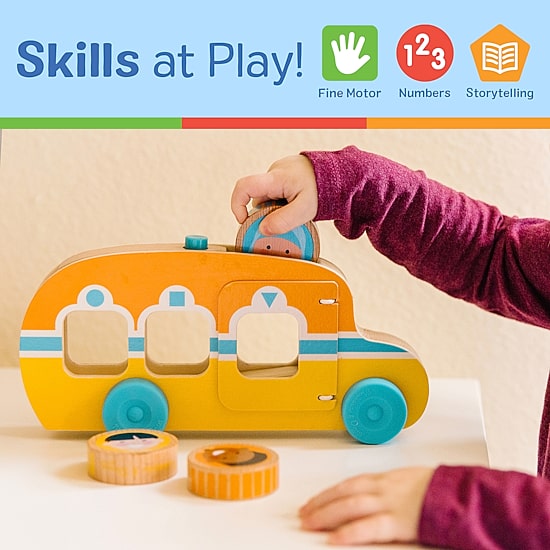 Melissa & Doug Go Tots Roll & Ride Bus Interactive Toy