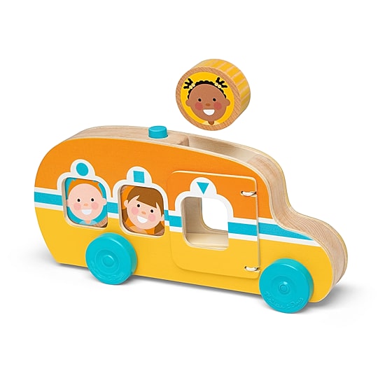 Melissa & Doug Go Tots Roll & Ride Bus Interactive Toy