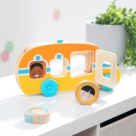 Melissa & Doug Go Tots Roll & Ride Bus Interactive Toy