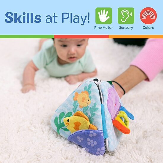 Melissa & Doug Ocean Tummy Time Triangle Interactive Toy