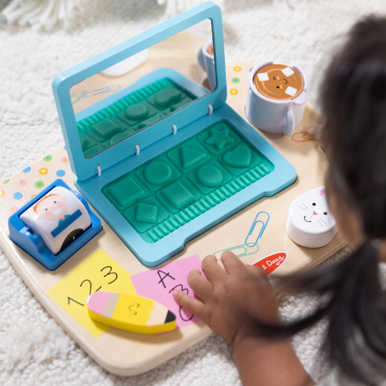 Melissa & Doug Work & Play Desktop Activity Board Interactive Toy