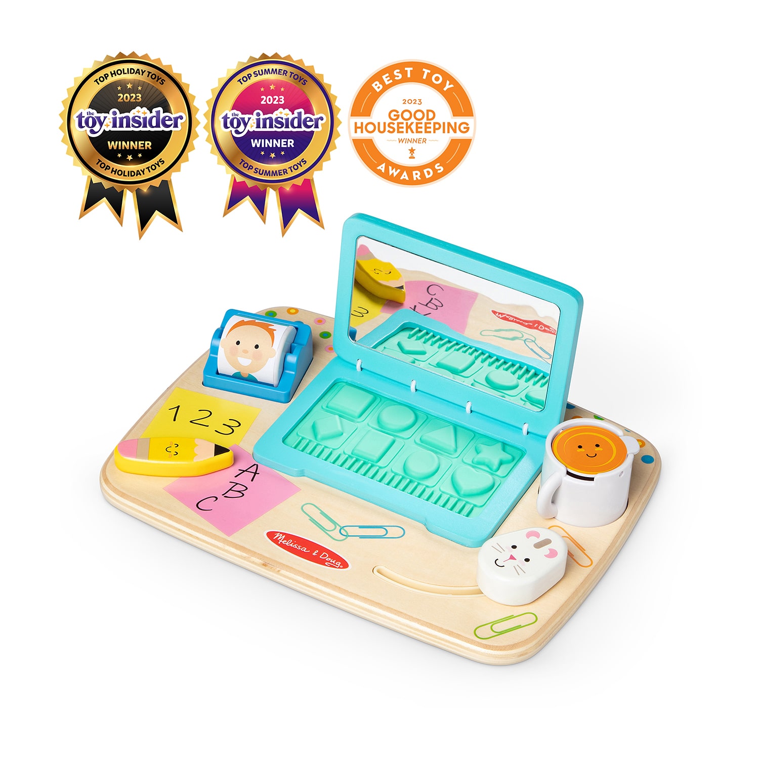 Melissa & Doug Work & Play Desktop Activity Board Interactive Toy