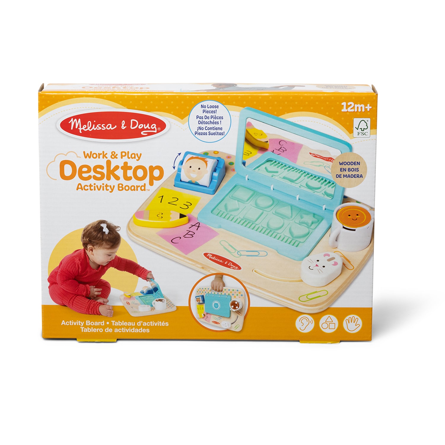 Melissa & Doug Work & Play Desktop Activity Board Interactive Toy