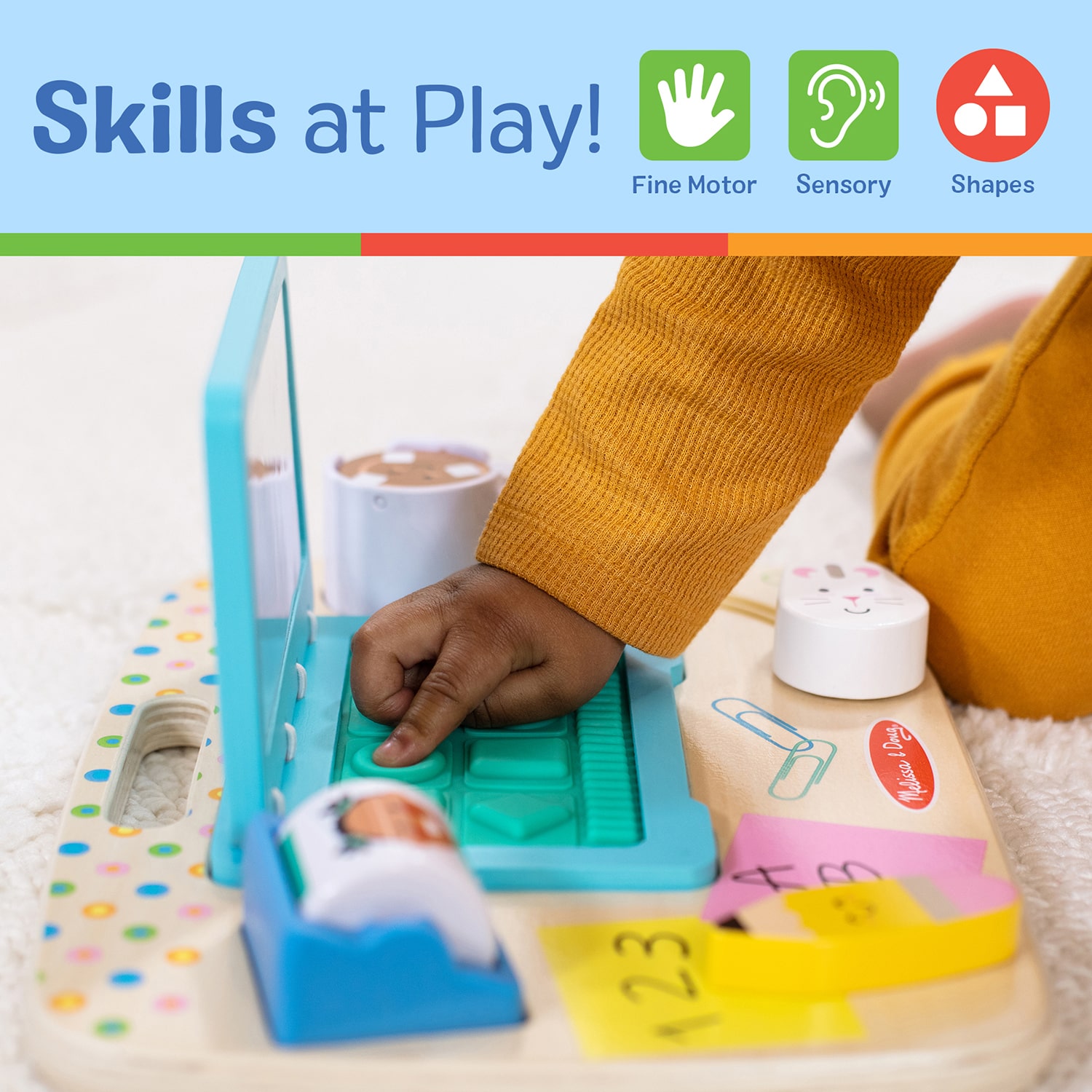 Melissa & Doug Work & Play Desktop Activity Board Interactive Toy