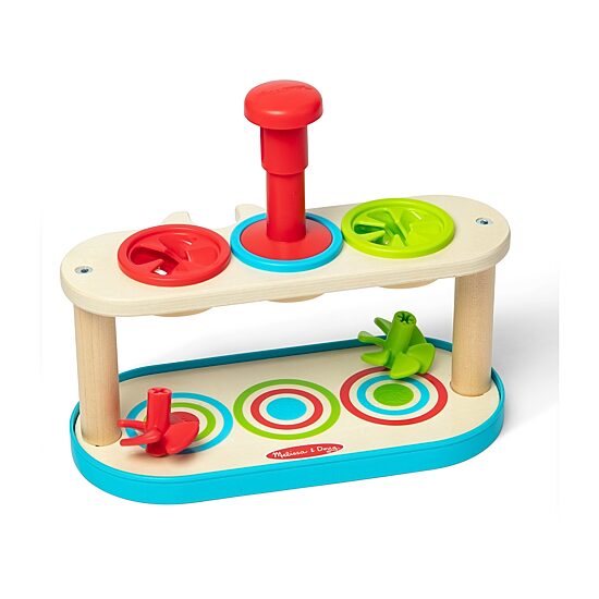 Melissa & Doug Match & Push Spinning Tops Interactive Toy