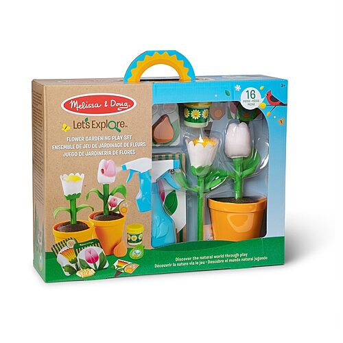 Melissa & Doug Flower Gardening Play Set 16-pc. Garden Toy, One Size, Multiple Colors