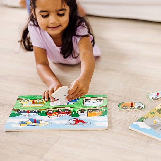 Melissa & Doug Peg Puzzle Bundle 4-pc. Puzzle