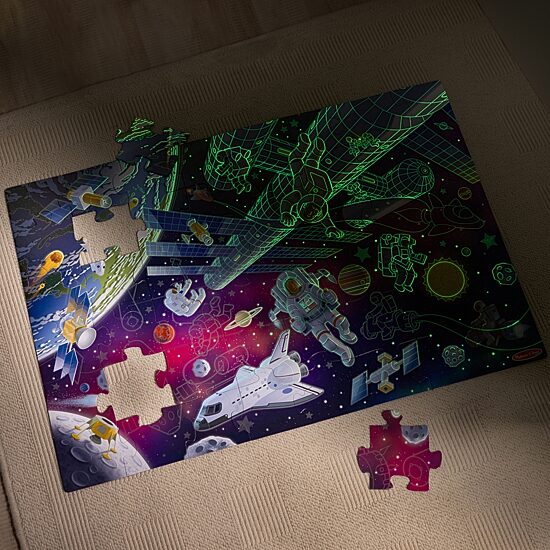 Melissa & Doug Outer Space Glow In The Dark Floor 48-pc. Puzzle