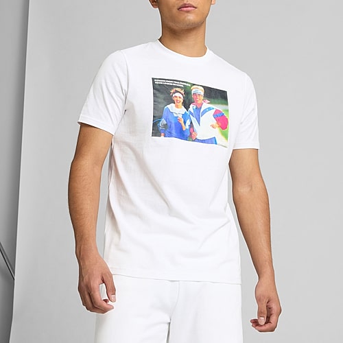 PUMA Mens Crew Neck Short Sleeve Regular Fit Graphic T-Shirt, Xx-large, White