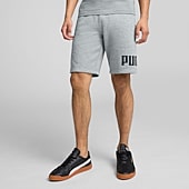 PUMA Fleece Mens 10" Mid Rise Workout Shorts