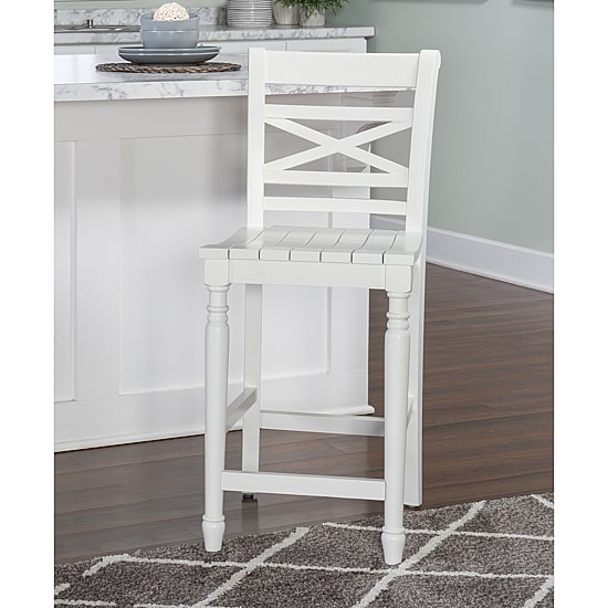 Asher Bar & Counter Stools in White Wood