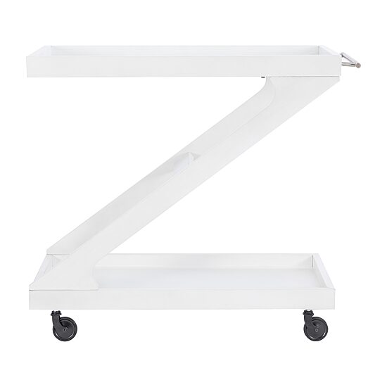 Linon Downey Glass-Top Serving Cart