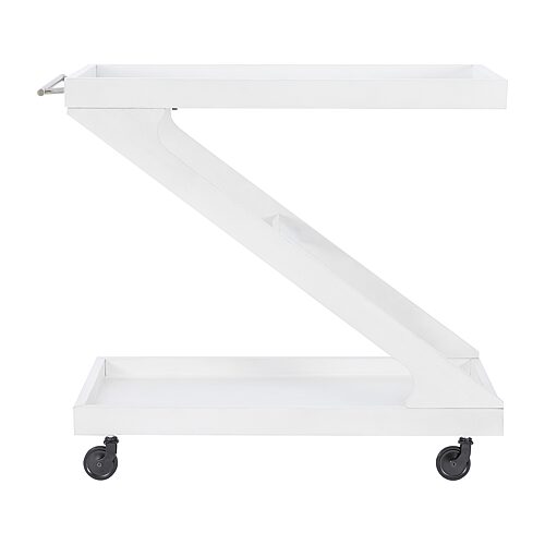 Linon Downey Glass-top Serving Cart In White