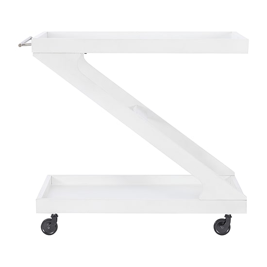 Linon Downey Glass-Top Serving Cart