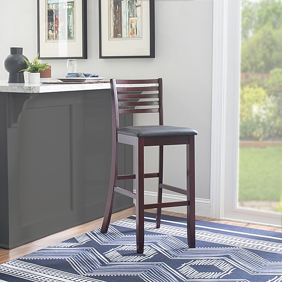 Triena Ladder Barstool with Back