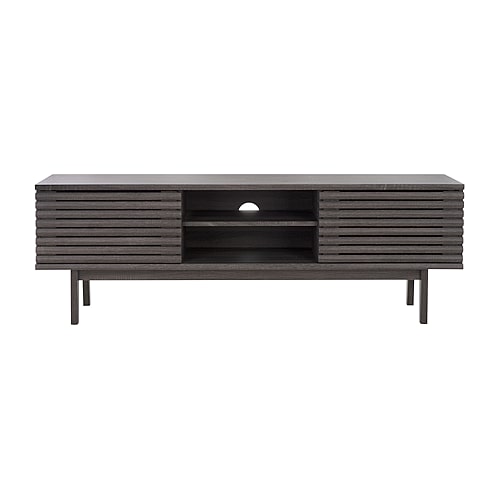 Aricia Large 2 Door Media Stand - Distressed black