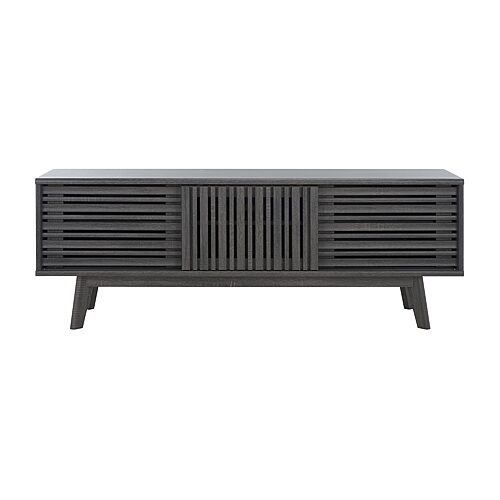 Esma 3 Door Media Stand - Distressed black
