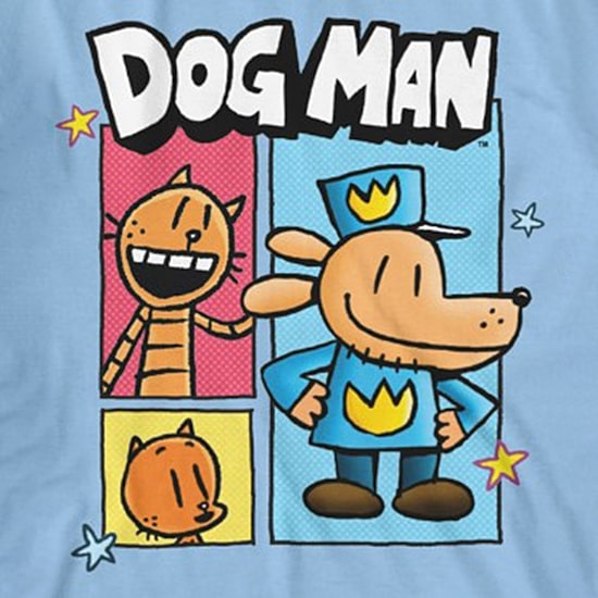 Dog Man Little & Big Kid Boys Crew Neck Short Sleeve Regular Fit Graphic T-Shirt