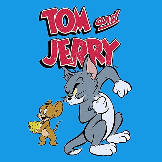 Mens Short Sleeve Tom and Jerry Graphic T-Shirt