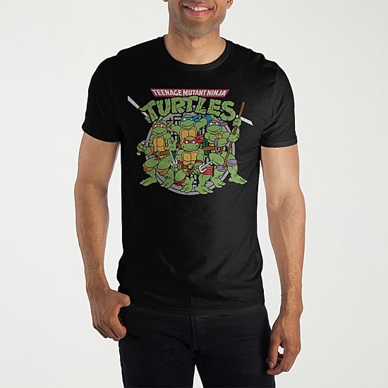 Mens Short Sleeve Teenage Mutant Ninja Turtles Graphic T-Shirt