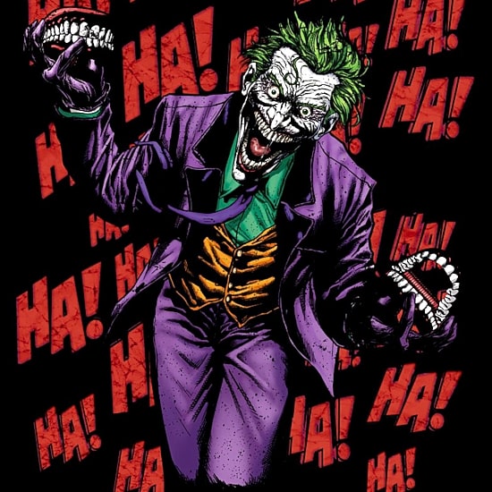 Mens Short Sleeve Joker Graphic T-Shirt