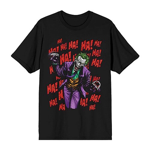 Mens Short Sleeve Joker Graphic T-Shirt, Small, Black