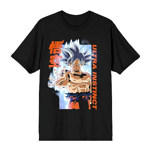 Mens Short Sleeve Dragon Ball Z Graphic T-Shirt, Large, Black