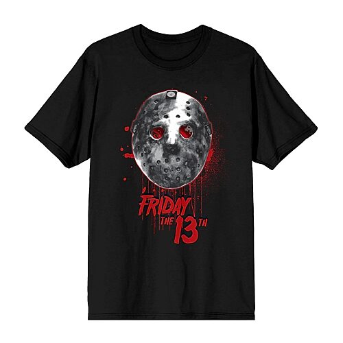 Mens Short Sleeve Friday The 13th Graphic T-Shirt, Medium, Black