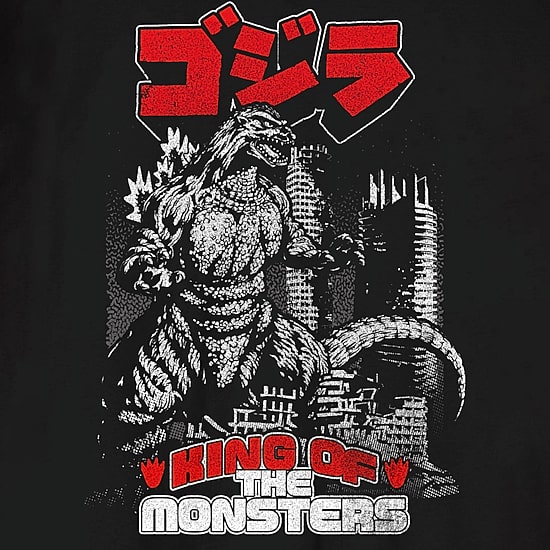 Mens Short Sleeve Godzilla Graphic T-Shirt