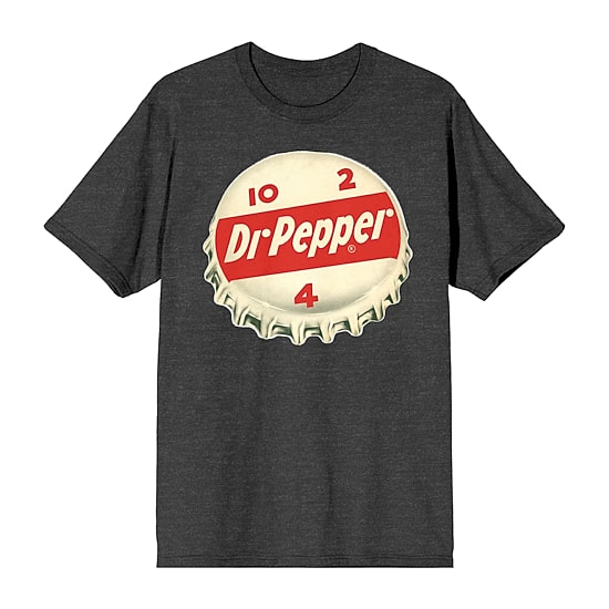 Novelty Dr. Pepper Mens Crew Neck Short Sleeve Relaxed Fit Graphic T-Shirt